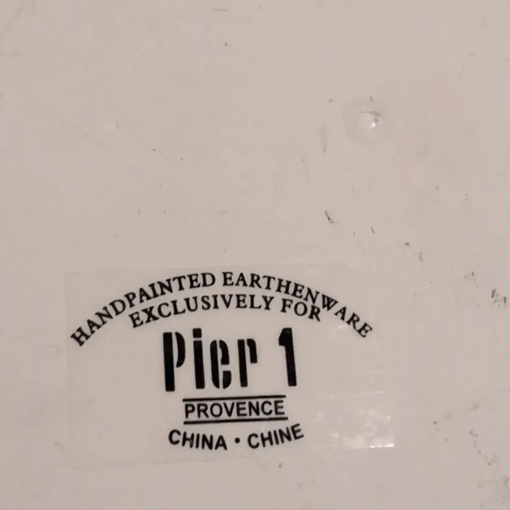 Vintage Pier 1 Imports Round Provence Hand Painted Earthenware Hot Plate Trivet